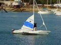 Hoisting the main sail