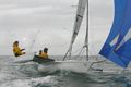Broad reaching the Magnum 21.S in strong winds.