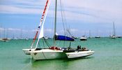 Note how far off the keel boats have to anchor.