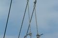 Slipknots allow easy adjustment of tension.